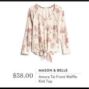 Mason & Belle tie front top